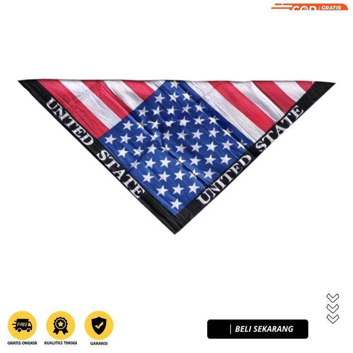 SLAYER BANDANA SCARF MASKER KAIN IKET KEPALA SAPU TANGAN SEGI EMPAT BAHAN KATUN COD MOTIF USA