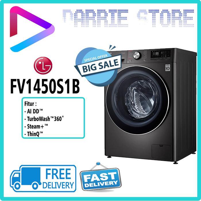LG FV1450S1B MESIN CUCI FRONT LOADING 10.5KG FV-1450S1B FV1450 1450S1B