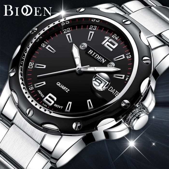 Best Seller Biden Jam Tangan Pria Biden Fashion Pria Analog Pita Jala Bisnis Anti Air Jam Tangan
