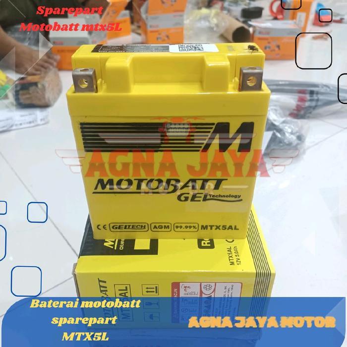 Aki Motobatt Mtx5Al Accu Kering Original Motobatt Mio Smile Mio Sporty Fizr Dll