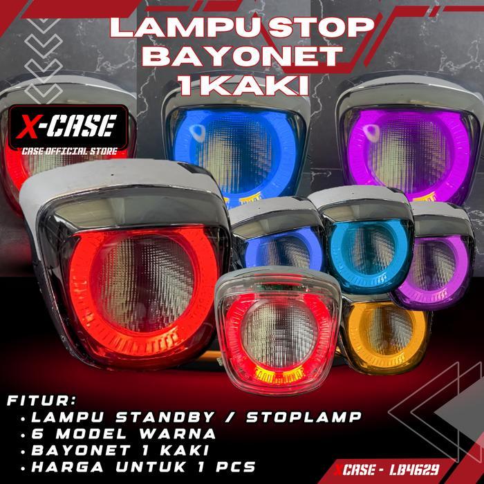 Ready X-Case Mika Plus Lampu Led Stoplamp Vespa Sprint Primavera Iget 2015 - 2024 Clear And Smoke