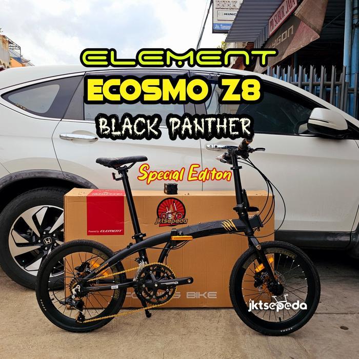 SEPEDA LIPAT ELEMENT ECOSMO Z8 BLACK PANTHER -  bicycle storeku