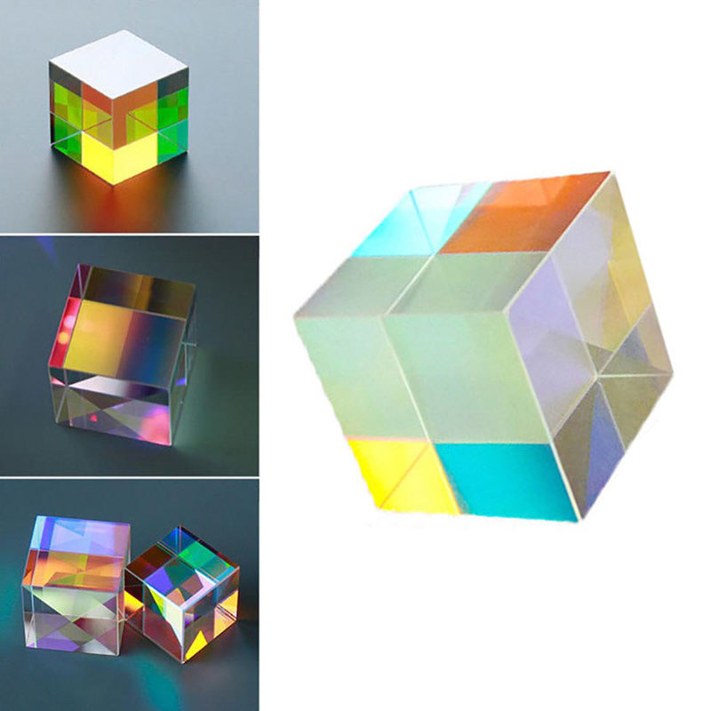 Kubus Kaca 12.7Mm Prisma Dichroic Prisma X-kubus untuk Pemisahan Sinar Fotografi Aksesori Fotografi 