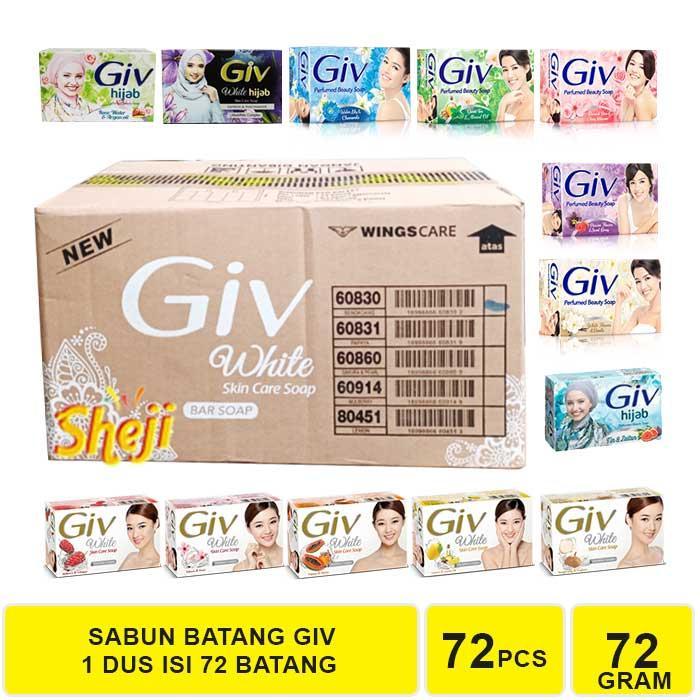1 DUS ISI 72 PCS SABUN BATANG GIV / GIV WHITE / GIV WHITE HIJAB