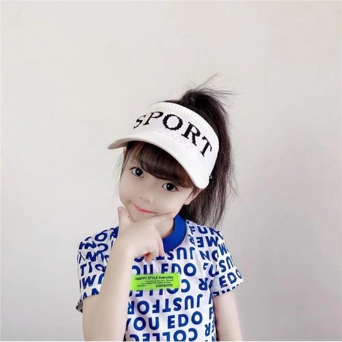 GU Topi Anak Knit Visor SPORT Topi Golf Anak SPORT Topi Senam Olahraga