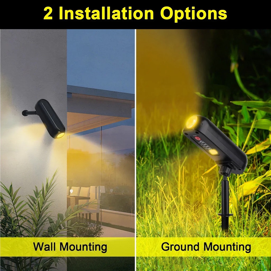 4PCS Solar LED Light Outdoor Solar Wall Light IP65 Green Garden Light Solar Spotlights Solar