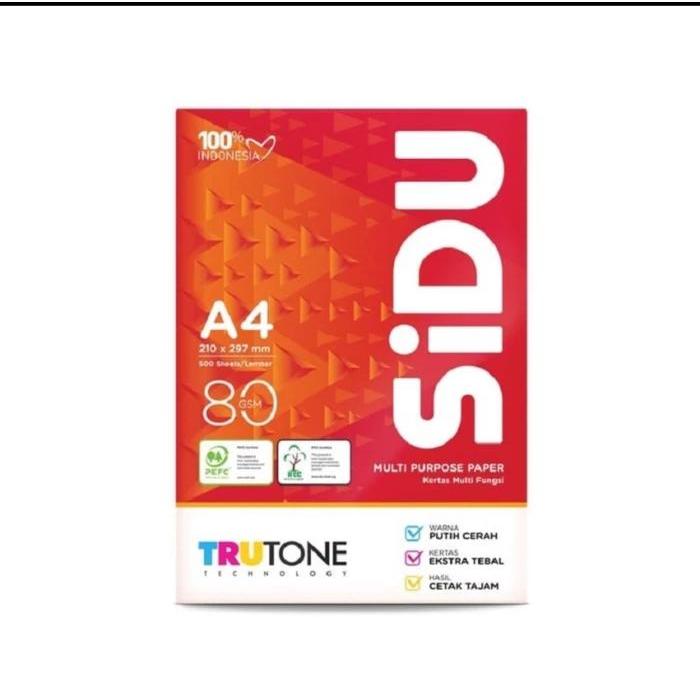 KERTAS HVS SIDU A4 80 GRAM