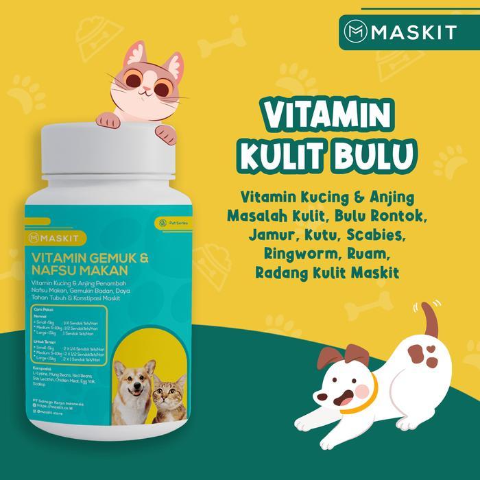 Vitamin Hewan Kucing Anjing Penambah Nafsu Makan, Gemukin Badan, Imun