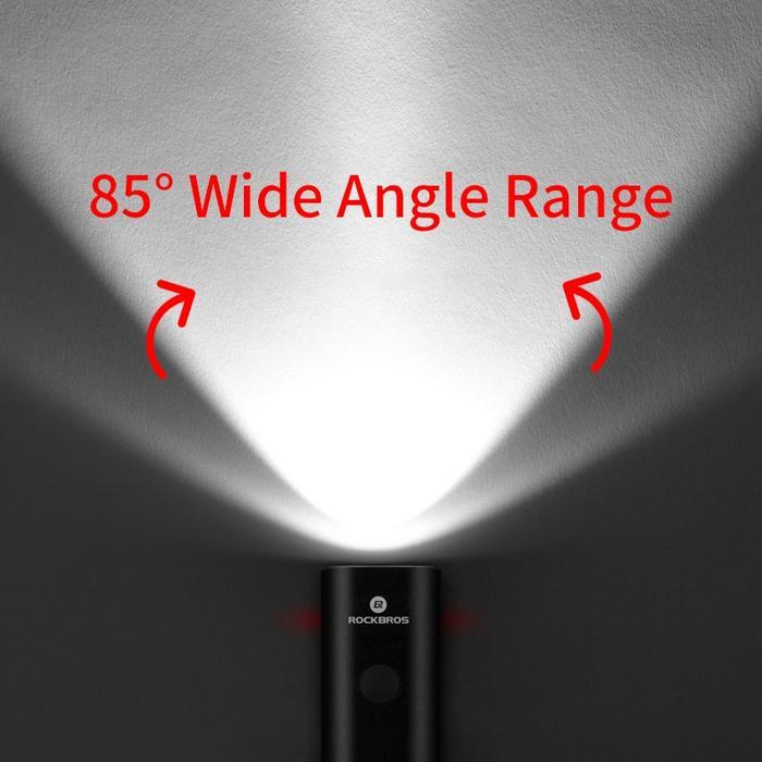 Rockbros Lampu Sepeda Usb Rechargeable 2000Mah 400 Lumens - Yq-Qd400 -