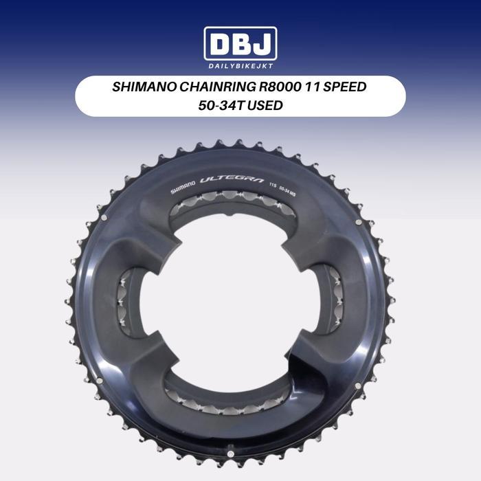 Shimano Chainring R8000 11 Speed 50-34T Used