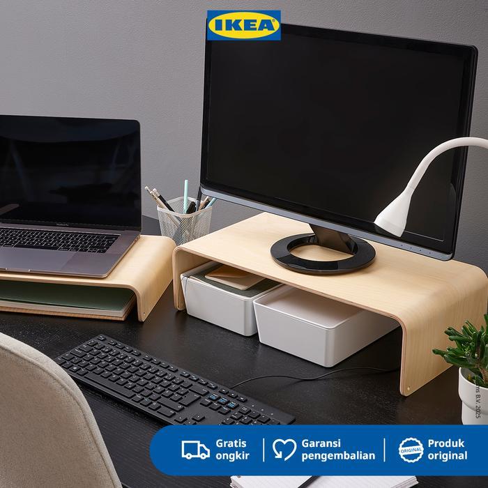 BERGARANSI IKEA VATTENKAR Stand Laptop / Meja Monitor Bahan Kayu Birch 52x26 cm