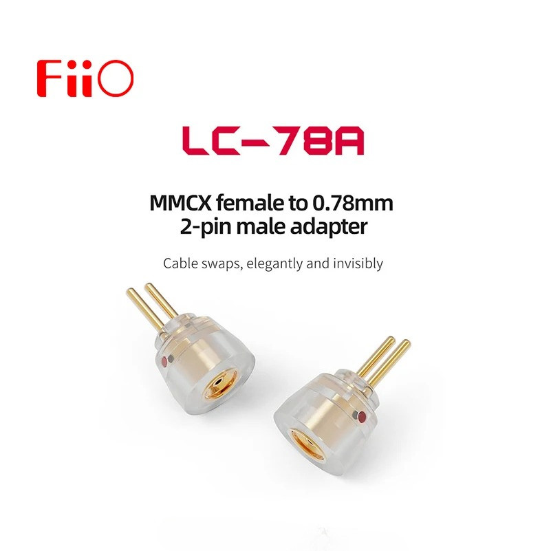 Fiio Lc-78A Mmcx Female To 0.78Mm 2 Pin Male Earphone Adapter For Fd11 Fh11 Fh3