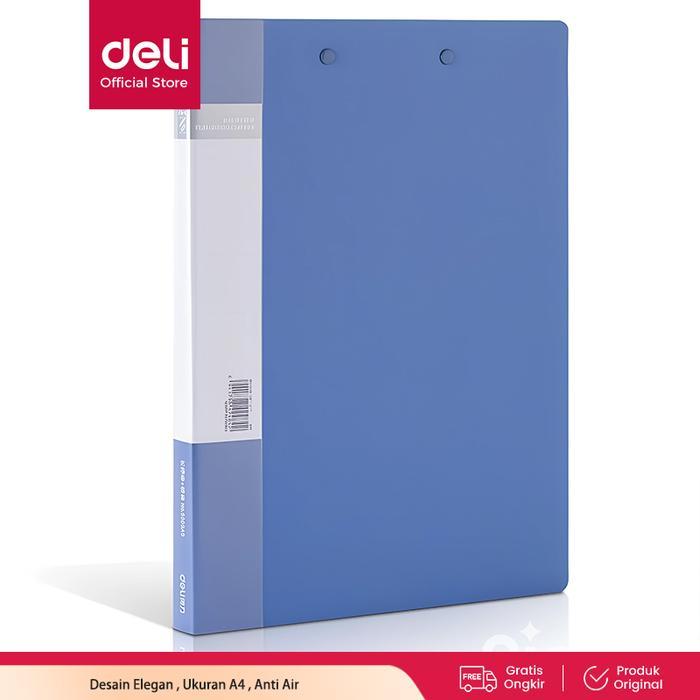 Deli Clamp Folder / Clip Folder / Map Dokumen Jepit A4 Kapasitas 150 Lembar 530XAS Plastik