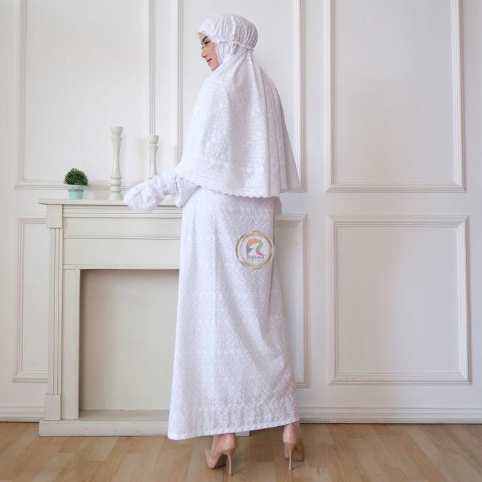 Gamis Umroh Putih Katun Jepang Perlengkapan Umroh Wanita terbaru raisma