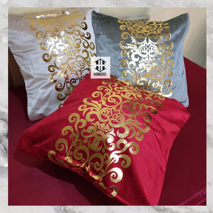 Sarung Bantal Kursi Sofa 45X45 50X50 Velvet Mewah Minimalis Terlaris