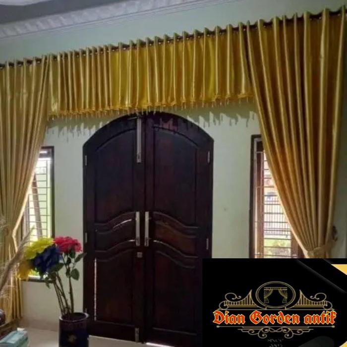 Satu Paket Gorden Jendela Korden Poni Rempel Pintu Utama Ruang Tamu Terjamin
