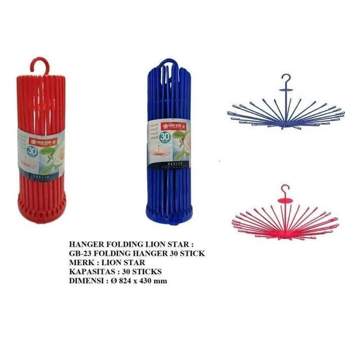Gantungan Baju Bayi 30 Stik Lion Star / Folding Hanger Gantungan Baju Bayi Bulat Lion Star