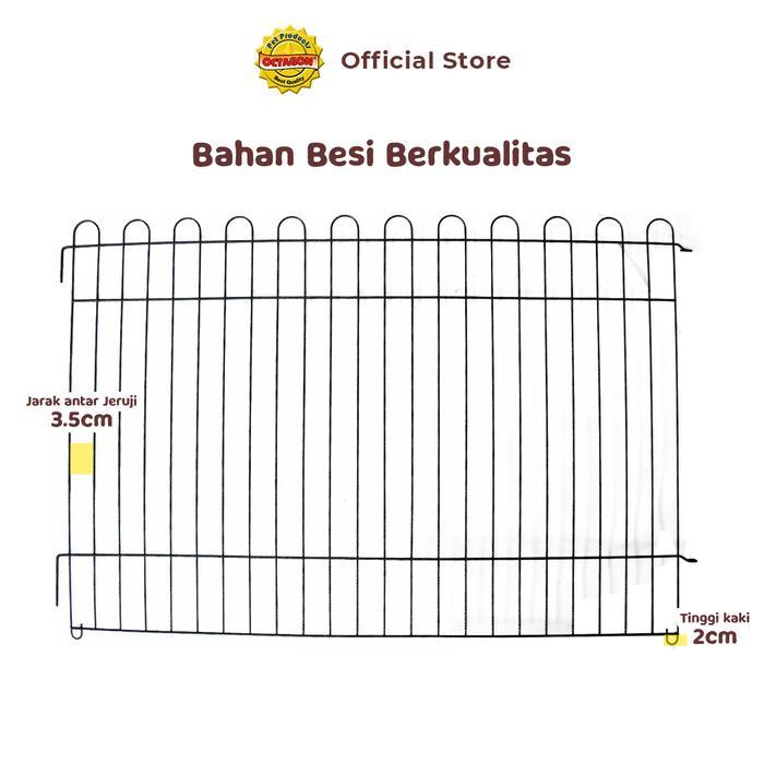 Kandang Octagon - Kandang Pagar Besi Ukuran 90x60cm isi 12pc Kandang Pagar Anjing