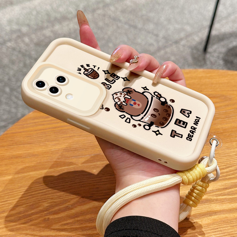 Casing Hp untuk VIVO V30 5G V30 Pro 5G V30E 5G Case Casing HP Softcase Ponsel Soft Shell dengan Tali