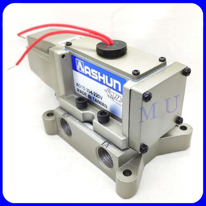 TERLARIS ASHUN 5/2 Way DIrectional Solenoid valve (Metal seal) Port 1/2" AD15-304-220V / 24V / 110V