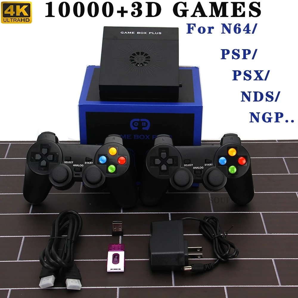 New X6S Super Game Box 4K HD Output Gaming Consoles 64/128GB TF Card 10000+ Games Retro Video Game C