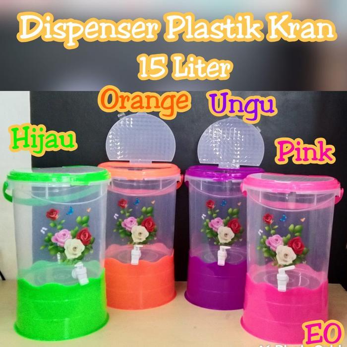 Dispenser air kran MPW 15 liter tempat air minum plastik
