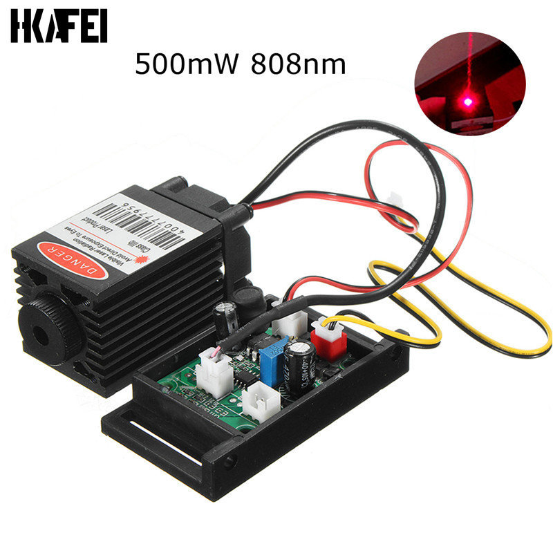 Focusable 500mw 808nm Infrared IR Laser Diode Dot Module 12V+ TTL+ Fan Cooling Laser Module DIY Kit 