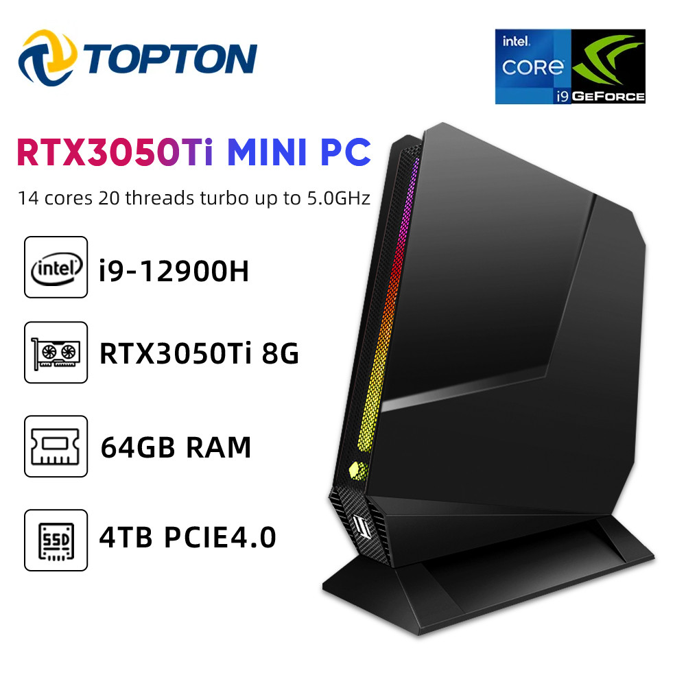 Topton Gaming Mini PC Intel i9 13900H 12900H i7 13700H 12700H Nvidia RTX4060 3050 8G Desktop Gamer