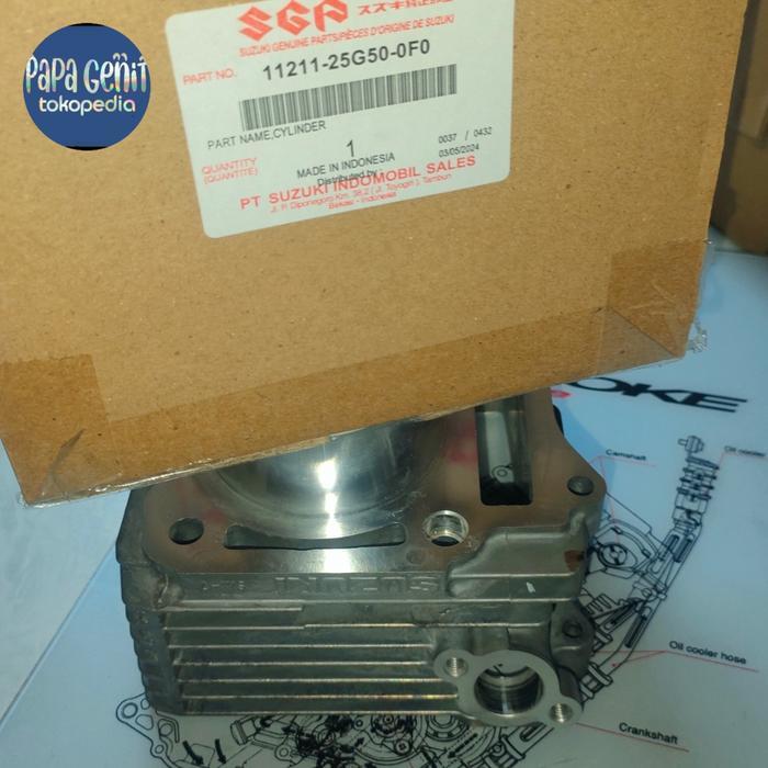 block seher cylinder satria fu 150 karburator ori nos joss