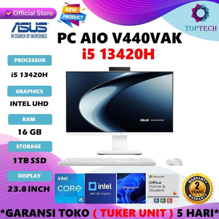 Asus PC AIO PC Desktop All In One V440VAK i5 13420H 16GB 1TB SSD 23.8FHD W11 OHS