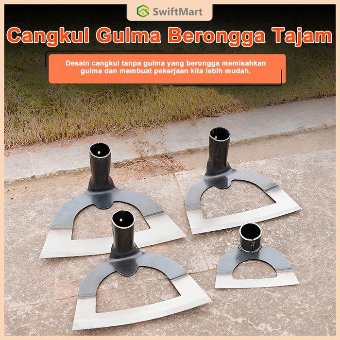 26cm Cangkul Bajak Berongga Baja Mangan / Cangkul Gulma Baja Cangkul Tangan Untuk Berkebun,