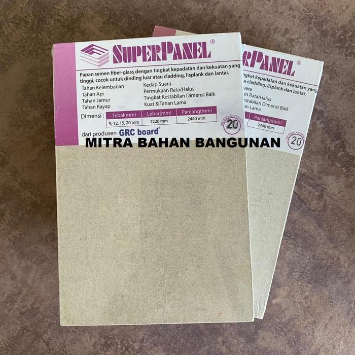 GRC Board 20MM x 1220 x 2440 mm - Superpanel 20MM Gratis Ongkir