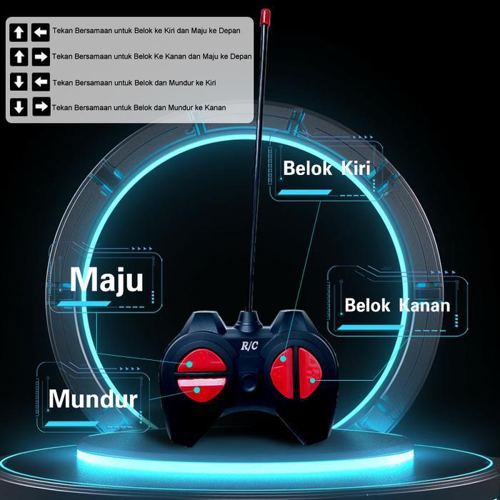 HABIBI MOBIL REMOTE POLISI 30KM/JAM DRIFT EKSTREM & LAMPU STROBE REMOTE 49MHZ 15 METER HADIAH ANAK