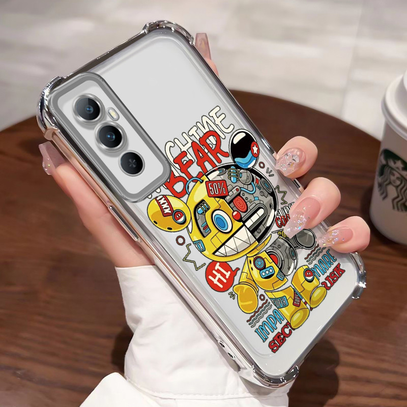 Casing Hp Untuk Realme C65 Case Beruang Mesin Kasing Shock-Proof Cesing Airbag Kesing Anti Kuning Si