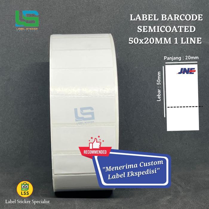 LABEL BARCODE 50x20 mm SEMICOATED STIKER LABEL 50x20mm 5000 PCS