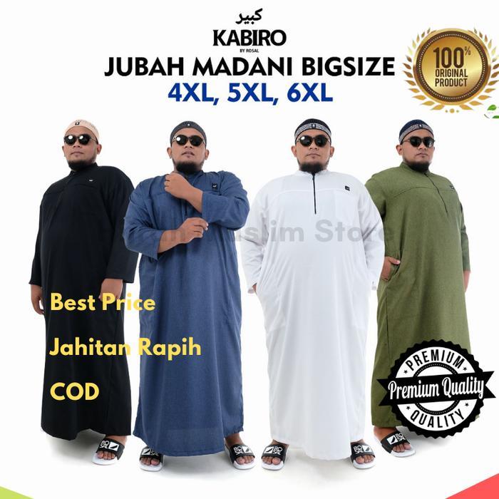 MURAH  Baju Gamis Jubah Pria Katun Haramain Big Size Jumbo Pria COD Gratis Ongkir