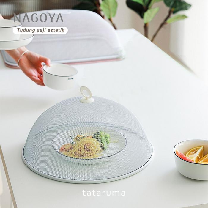 Nagoya Bulat - Tudung Saji Stainless Kotak Bulat Putih Estetik