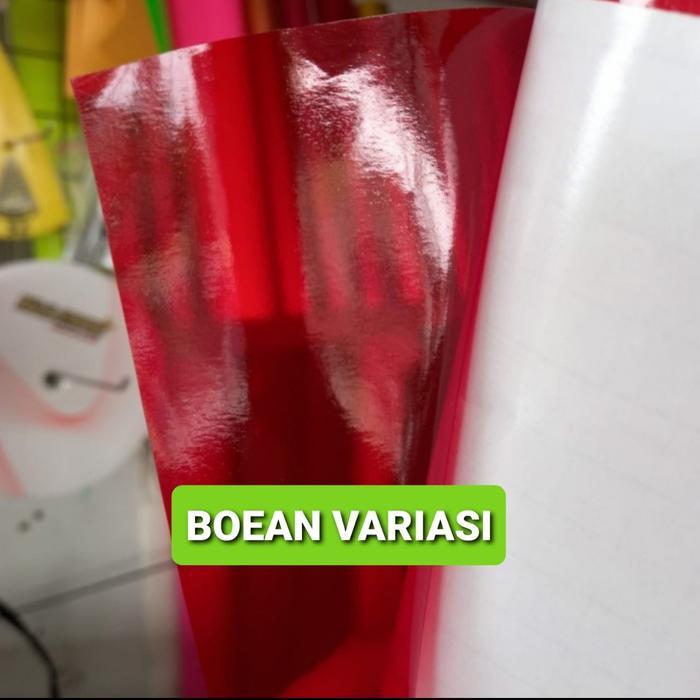 Sticker Skotlet transparan Merah