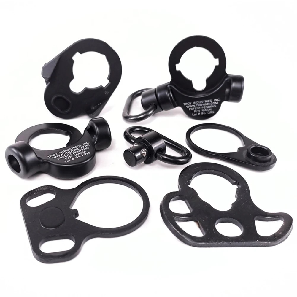 Tactical Strap Mount Ring Troy Metal Trojan Butterfly Strap Ring Complete Set Black Buckle For Jm