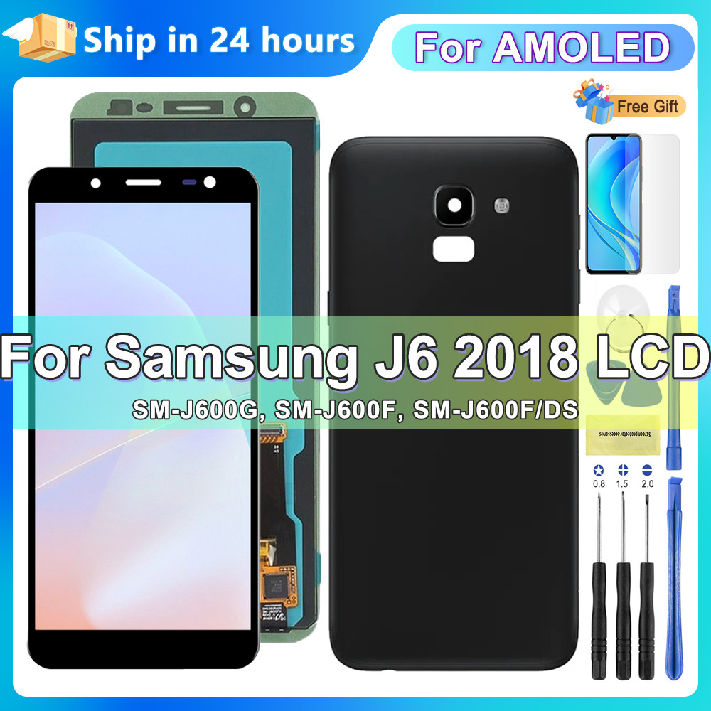 Super Amoled For Samsung J6 Display Screen Replacement, Lcd Display For Samsung J6 J600 J600F/Ds