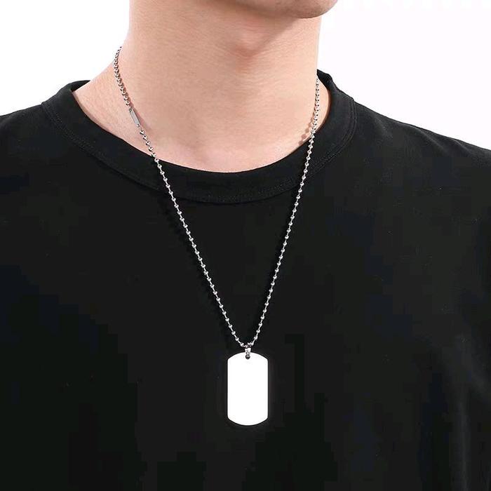 KALUNG ARMY TITANIUM SILVER PRIA ANTI KARAT ANTI LUNTUR LEGENDARYS Liontin