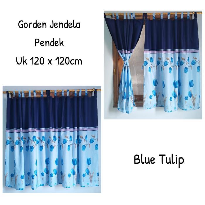 Terlaris Gorden Jendela Pendek Perekat Motif Batik Uk'120*120 Cm Nestara Shop