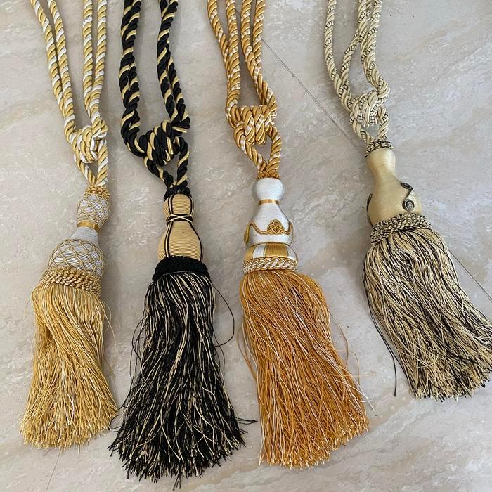 Terlaris Tali Gorden / Tasel Gorden Mewah Murah Gold Hitam Nestara Shop