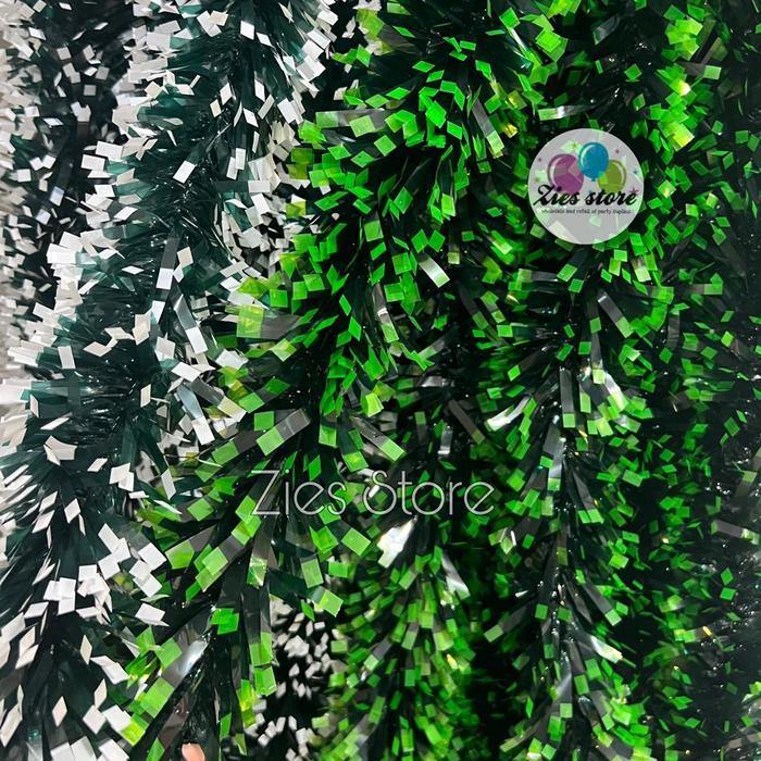Slinger Tinsel Xmas / Hiasan Pohon Natal / Slinger Hijau Tebal