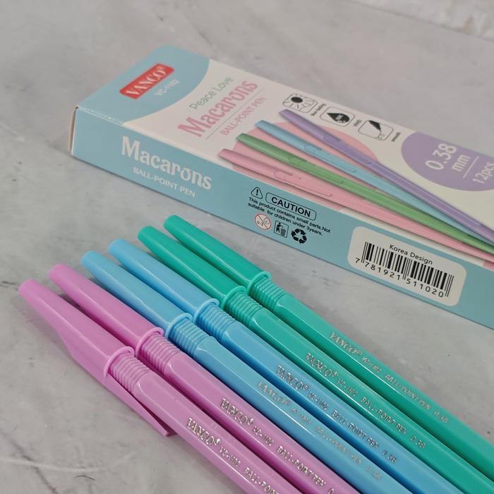 "New" Azka SELUSIN ( 12 PCS ) Pulpen Gel Macaron Vanco 0.5mm