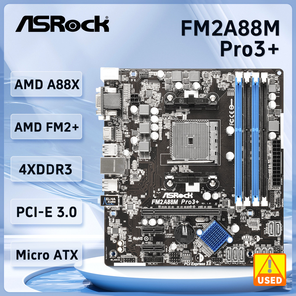 Asrock Fm2A88M Pro3+ Motherboard Socket Fm2+ Amd A88X Support A10 Ad680 A8 Ad5500 Cpu Ddr3 32Gb 3
