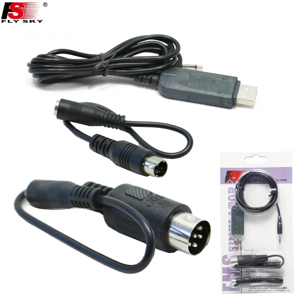 FLYSKY FS-SM100 SM100 RC USB Flight Simulator FMS Cable Set for FLYSKY FS-i6 i10 i6X FS-T6 FS-CT6B