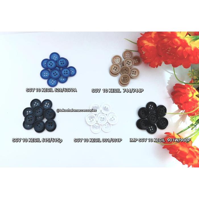 kancing scv 12 kecil / kancing baju / kancing polos