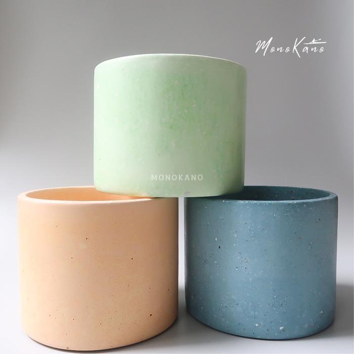 BARU POT TANAMAN BESAR D15 WATERPROOF/CONCRETE POT/CYLINDER/BULAT/POT BESAR BETON/GROSIR/POT SEMEN