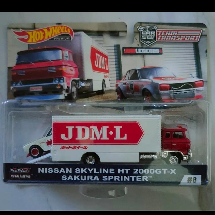 HOTWHEELS TEAM TRANSPORT NISSAN SKYLINE HT 2000 GT-X SAKURA SPRINTER